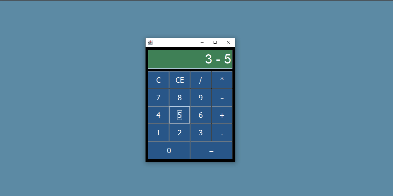 Imagem do projeto de calculadora java