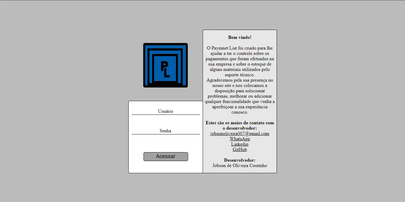 Imagem do projeto Payment List